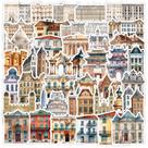 Pacote de adesivos Architecture Vintage Building 50 unidades