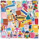Pacote de adesivos Back to School, 50 unidades de desenhos animados coloridos Pacote de adesivos Back to School, 50 unidades de desenhos animados coloridos