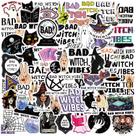Pacote de adesivos Bad Witch Vibes Gothic Witch Quotes 50 unidades