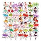 Pacote de adesivos Ballerina Girl, 50 unidades de vinil de desenho animado e dança para crianças Pacote de adesivos Ballerina Girl, 50 unidades de vinil de desenho animado e dança para crianças