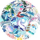 Pacote de adesivos Blue Ocean Beach Anime, vinil impermeável, 50 unidades