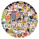 Pacote de adesivos Bobs Burgers Anime Waterproof Vinyl 50 unidades