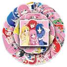 Pacote de adesivos Bocchis The Rocks Anime, vinil impermeável, 50 unidades