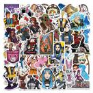 Pacote de adesivos Borderlands Anime, vinil impermeável, 50 unidades