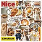 Pacote de adesivos Bread Coffee, 30 unidades, estilo INS, Kawaii Bear Cat Pacote de adesivos Bread Coffee, 30 unidades, estilo INS, Kawaii Bear Cat