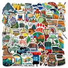 Pacote de adesivos Camping Outdoor Hiking Adventure x50