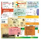 Pacote de adesivos: cartão de embarque retrô, trem, navio, ônibus, cinema, 55 unidades