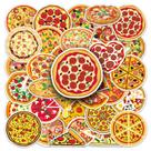 Pacote de adesivos Cartoon Food Pizza, 50 unidades de vinil impermeável