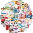 Pacote de adesivos Cartoon Postman, Envelope & Post, 50 unidades