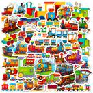 Pacote de adesivos Cartoon Train Theme, vinil impermeável, 50 unidades