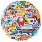 Pacote de adesivos Cartoon Transportation Vehicle 50 unidades