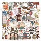 Pacote de adesivos Chinese Vintage Elements, 50 unidades à prova d'água Pacote de adesivos Chinese Vintage Elements, 50 unidades à prova d'água
