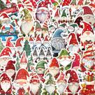Pacote de adesivos Christmas Gnome, 50 unidades de vinil impermeável