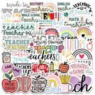 Pacote de adesivos, citações inspiradoras para professores e tema de sala de aula