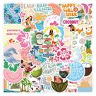 Pacote de adesivos Coconut Girl Tropical Hawaiian Beach x60