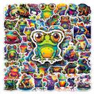 Pacote de adesivos Colorful Frog, 50 unidades de vinil impermeável