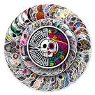 Pacote de adesivos Colorful Skull Gothic Horror Vinyl 100 unidades