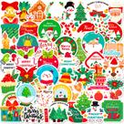 Pacote de adesivos com citação de Natal, 50 unidades de vinil impermeável