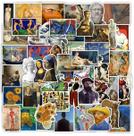 Pacote de adesivos com pintura a óleo Mona Lisa 52 unidades de anime à prova d'água