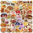 Pacote de adesivos com tema alimentar, 50 unidades de sorvete de pão de sobremesa realista