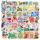 Pacote de adesivos com tema cristão inspirador, 50 unidades de versículo bíblico Pacote de adesivos com tema cristão inspirador, 50 unidades de versículo bíblico