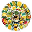 Pacote de adesivos com tema de abacaxi, vinil de frutas tropicais, 50 unidades