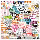 Pacote de adesivos com tema de assistente social, 54 unidades, citação inspiradora