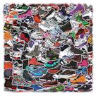 Pacote de adesivos Cool Sneakers, 50 peças de vinil para sapatos de desenho animado Pacote de adesivos Cool Sneakers, 50 peças de vinil para sapatos de desenho animado