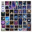 Pacote de adesivos Cosmic Fantasy Moon Star, 50 unidades à prova d'água Pacote de adesivos Cosmic Fantasy Moon Star, 50 unidades à prova d'água