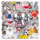 Pacote de adesivos Cute Cartoon Animal Mouse & Rat, 50 unidades