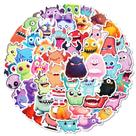 Pacote de adesivos Cute Monster, 50 unidades impermeável e resistente a UV Pacote de adesivos Cute Monster, 50 unidades impermeável e resistente a UV