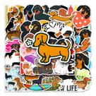 Pacote de adesivos Dachshund Dog, 50 unidades de desenho animado, salsicha para cães Pacote de adesivos Dachshund Dog, 50 unidades de desenho animado, salsicha para cães