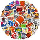 Pacote de adesivos de anime de futebol americano, 50 unidades, cartão de 4 a 8 cm