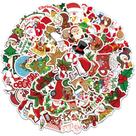 Pacote de adesivos de anime de Natal, 50 peças de bastão decorativo de desenho animado Pacote de adesivos de anime de Natal, 50 peças de bastão decorativo de desenho animado