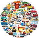Pacote de adesivos de carro bonito dos desenhos animados para crianças, 50 unidades de adesivos de vinil à prova d'água para Hydroflask, garrafas de água, laptop, skate, bagagem, telefone, adesivos de transporte de desenhos animados para meninos