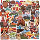 Pacote de adesivos de cultura russa, desenhos animados, arte folclórica, 50 unidades