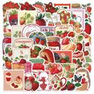 Pacote de adesivos de geléia de morango e frutas de sobremesa, 50 unidades