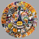 Pacote de adesivos de Halloween, 200 unidades Scary Pumpkin Ghost Witch