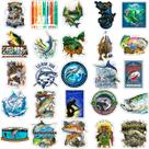 Pacote de adesivos de pesca, 50 peças de decalques de vinil para caixa de pesca Pacote de adesivos de pesca, 50 peças de decalques de vinil para caixa de pesca
