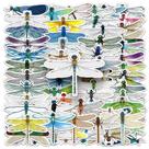 Pacote de adesivos: Decalques de vinil Dragonfly Cartoon Insect x50