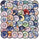 Pacote de adesivos, disco de vinil, 50 unidades, disco LP retrô, Music Lover