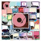 Pacote de adesivos, disco de vinil retrô e estilo CD, 50 unidades Pacote de adesivos, disco de vinil retrô e estilo CD, 50 unidades