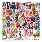 Pacote de adesivos Doll, 50 peças, decalque de vinil Cartoon Girl