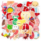 Pacote de adesivos Educational Cute Human Organ Anime Water 50 unidades Pacote de adesivos Educational Cute Human Organ Anime Water 50 unidades