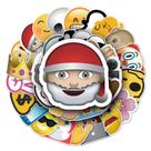 Pacote de adesivos, emoticons de desenhos animados, anime, vinil impermeável, 52 unidades