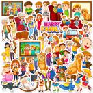 Pacote de adesivos Family Member Anime 50 unidades 4-8 cm Cartoon S