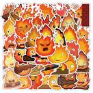 Pacote de adesivos Flame Cartoon Fire Emoji impermeável, 50 unidades Pacote de adesivos Flame Cartoon Fire Emoji impermeável, 50 unidades
