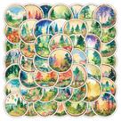 Pacote de adesivos Forest Scenery 54 peças de vinil estilo aquarela