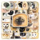 Pacote de adesivos Funny Bread Cat, 50 unidades de adesivos Meme Cat Face