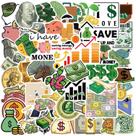 Pacote de adesivos Funny Money Cartoon Dollar Coin and Cash x50